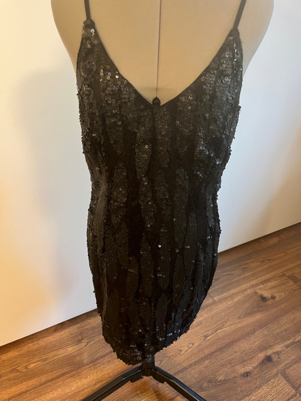 Soieblu Black Sequin Strapless Dress